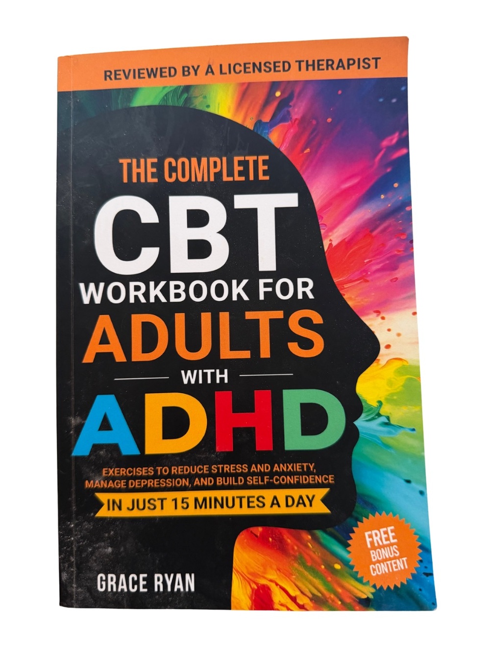 The Complete CBT Workbook for Adults with ADHD - Colorful Cover